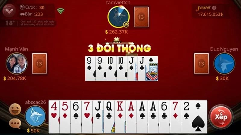 Bài tiến lên đổi thưởng miền Nam